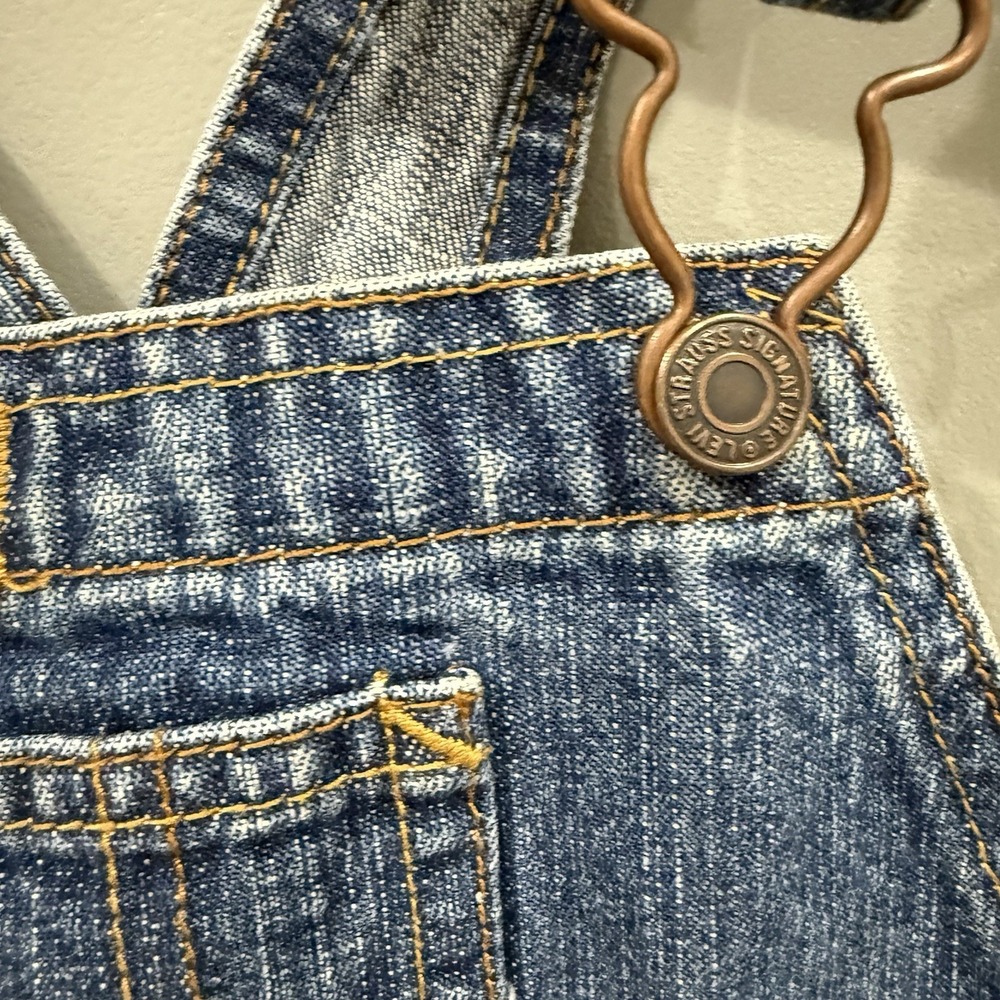 Levi's Strauss Signature Overalls Shortalls Denim Infant Toddler Size 18 Months - Picture 5 of 12
